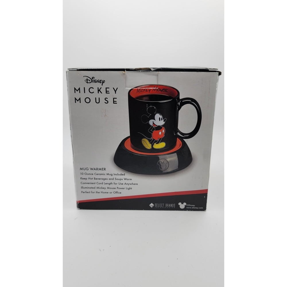 NEW DISNEY MICKEY MOUSE MUG & ELECTRIC WARMER COFFEE, TEA, SOUP 10 OZ CERAMIC